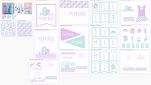 Load image into Gallery viewer, Mermaid Birthday Theme Party Decoration Kit