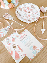 Load image into Gallery viewer, Boho Fox Tribal Young Wild Three Birthday Theme