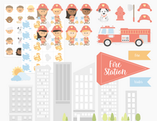 Load image into Gallery viewer, Fire Fighter & Fire Truck Printable Dramatic Play Kit
