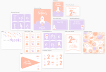 Load image into Gallery viewer, Space Two The Moon Girl Birthday Theme