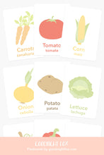 Load image into Gallery viewer, Vegetable Flashcards