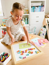 Load image into Gallery viewer, Magnetic Board + Letters + Cards Sensory Kit