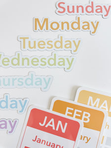 Days, Months, Seasons Flashcards and Magnets