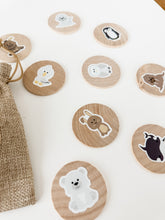 Load image into Gallery viewer, Arctic Animals Wood Play Rounds