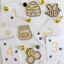 Load image into Gallery viewer, Bee Counting Play Tray Sensory Kit