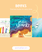 Load image into Gallery viewer, Three children's books on a beige background with 'goodnightfox.com' branding.