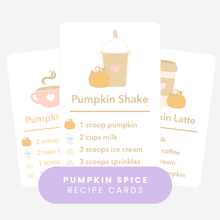 Load image into Gallery viewer, Printed/Laminated Fall Recipe Cards