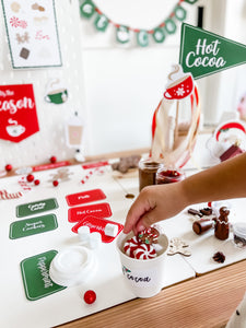 Red & White Hot Cocoa Dramatic Play Printables