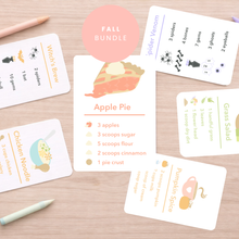 Load image into Gallery viewer, Printed/Laminated Fall Recipe Cards