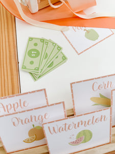 Farmer's Market Printable Dramatic Play