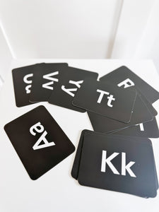 Black and White Letter Flashcards