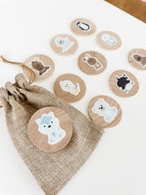 Load image into Gallery viewer, Arctic Animals Wood Play Rounds