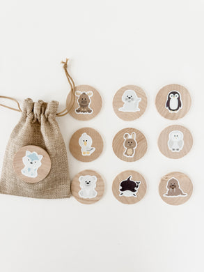 Arctic Animals Wood Play Rounds