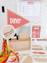 Load image into Gallery viewer, Burger Diner Dramatic Play Printable Kit