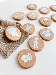 Sea Animals Wood Play Rounds