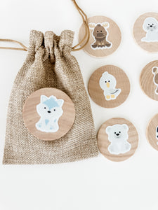 Arctic Animals Wood Play Rounds