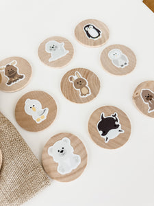 Arctic Animals Wood Play Rounds