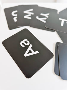 Black and White Letter Flashcards