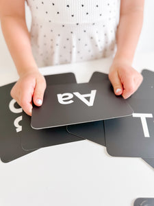 Black and White Letter Flashcards