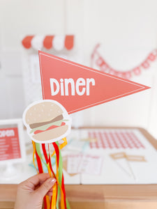 Burger Diner Dramatic Play Printable Kit