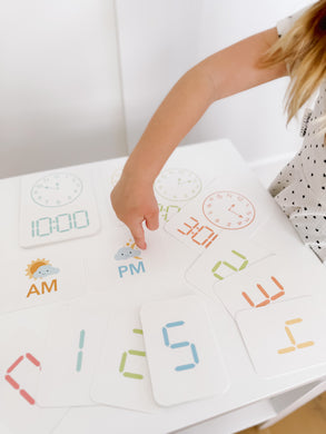 Clock Learning to Tell Time Cards