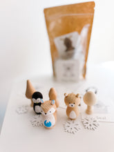 Load image into Gallery viewer, Arctic Animals Wooden Peg Sensory Kit