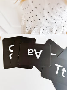 Black and White Letter Flashcards