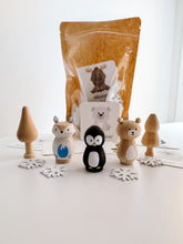 Load image into Gallery viewer, Arctic Animals Wooden Peg Sensory Kit