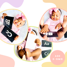 Load image into Gallery viewer, Monochrome Alphabet Flaschards