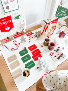 Red & White Hot Cocoa Dramatic Play Printables