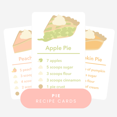 Pie Printable Sensory Recipe Cards