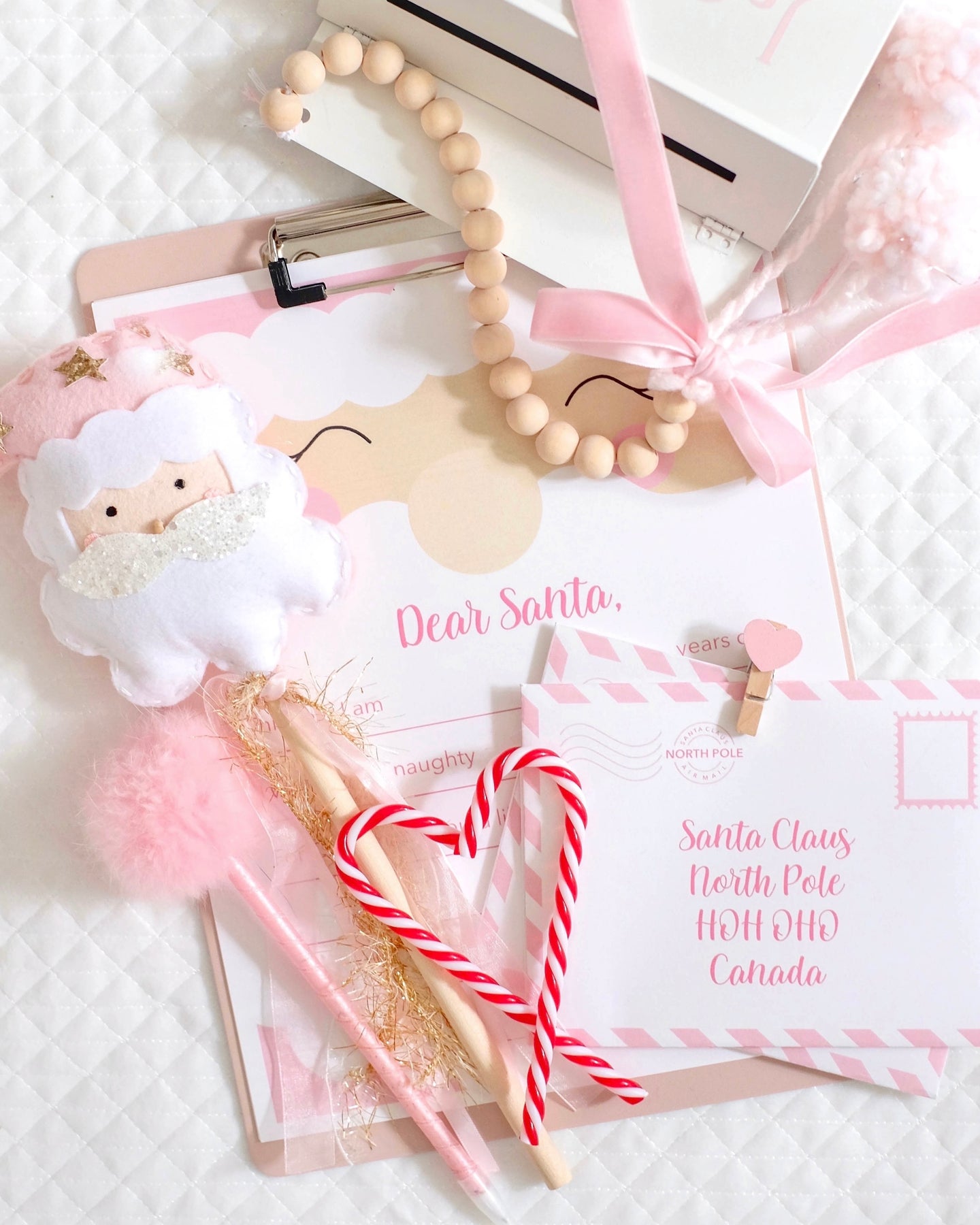 Pink & Red Letter to Santa Printable Kit