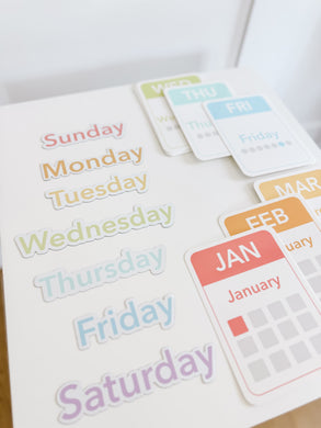 Days, Months, Seasons Flashcards and Magnets