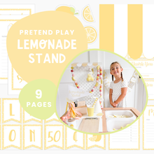 Load image into Gallery viewer, Lemonade Stand Pretend Play Printable Kit