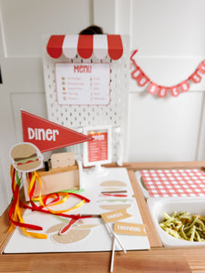 Burger Diner Dramatic Play Printable Kit