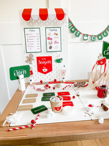 Red & White Hot Cocoa Dramatic Play Printables