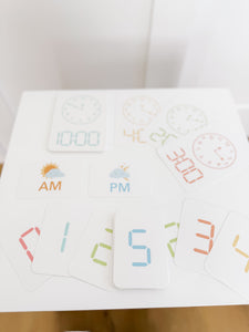 Clock Learning to Tell Time Cards