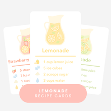 Load image into Gallery viewer, Lemonade Recipe Cards