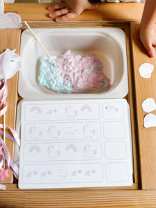 Unicorn Sensory & Dramatic Play Setup