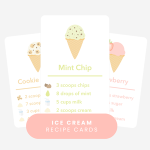 Ice Cream Recipe Cards