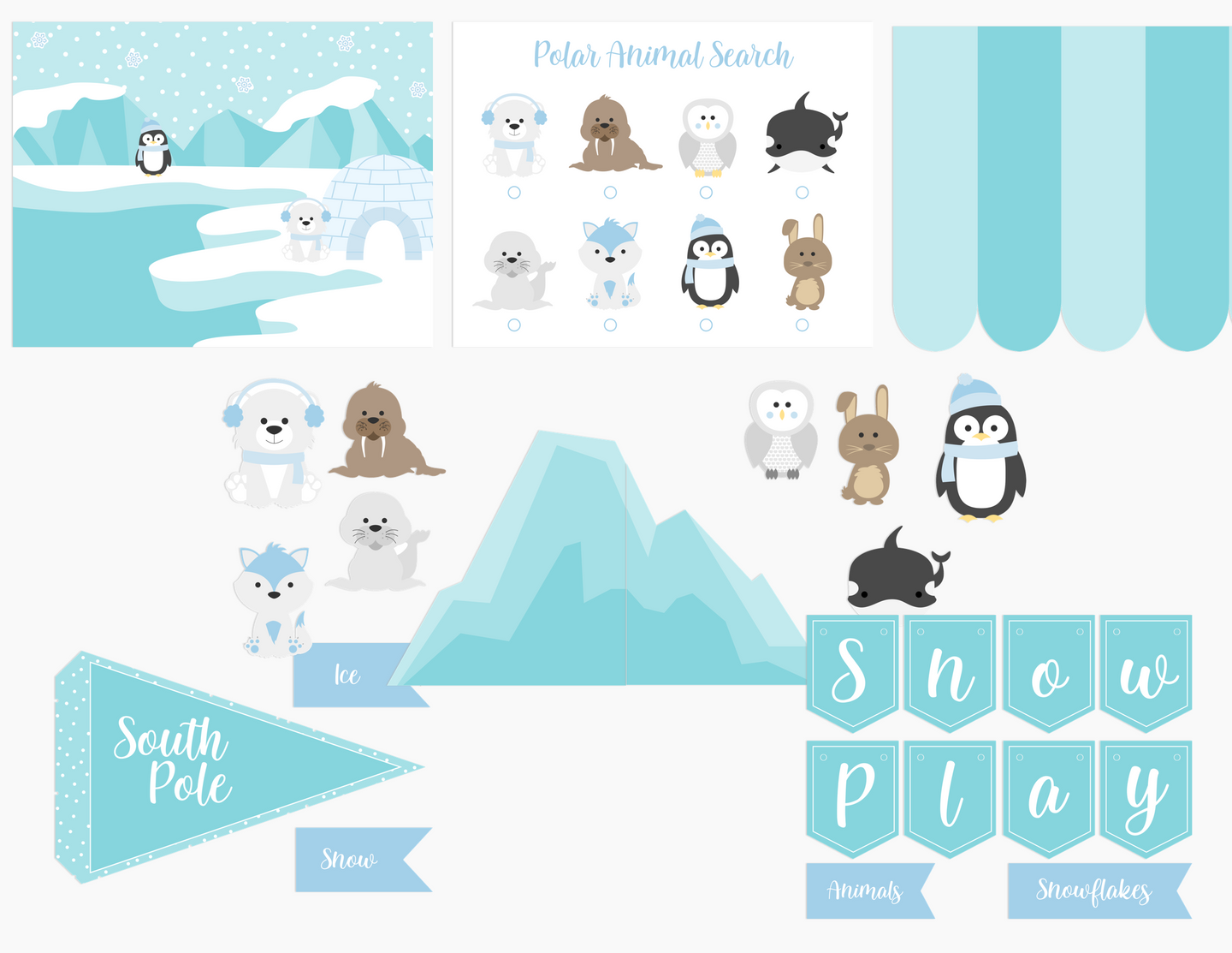 Arctic Polar Animals Printable Dramatic Play