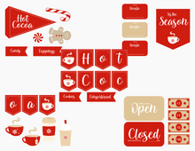 Load image into Gallery viewer, Red &amp; White Hot Cocoa Dramatic Play Printables