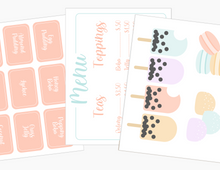 Load image into Gallery viewer, Boba Bubble Tea Shop Dramatic Play Kit