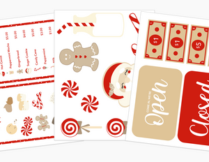 Red & White Hot Cocoa Dramatic Play Printables