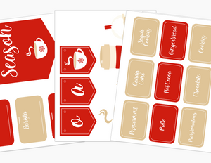 Red & White Hot Cocoa Dramatic Play Printables