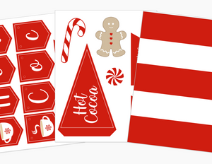 Red & White Hot Cocoa Dramatic Play Printables