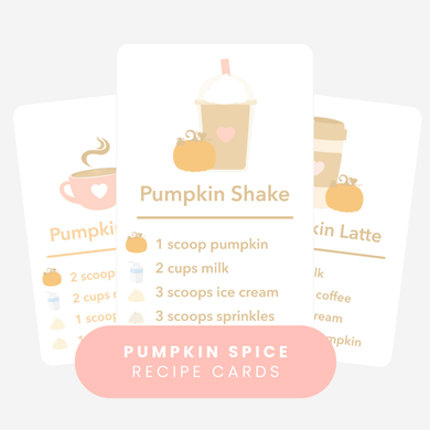 Pumpkin Spice Recipe Cards