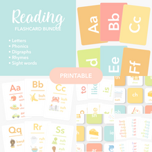 Load image into Gallery viewer, Reading Flashcards Printable Bundle