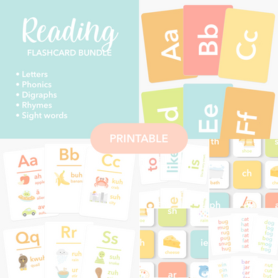 Reading Flashcards Printable Bundle