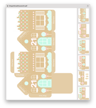 Load image into Gallery viewer, 24 Days of Christmas Gingerbread Row House Printable Play Kits